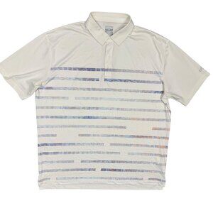 Callaway Golf Shirt Stretch Short Sleeve Polo Striped White XL